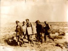 German General Erwin Rommel and officers in the Libyan desert, World War II, c1941-c1943. Creator: Unknown