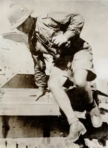 German General Erwin Rommel inspecting a tank, Libya, World War II, 1941. Creator: Unknown