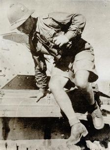 German General Erwin Rommel inspecting a tank, Libya, World War II, 1941