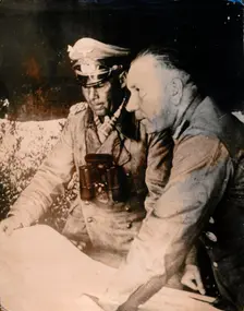 German Generals Erwin Rommel and Walther Nehring, Tunisia, World War II, c1942-c1943. Creator: Unknown