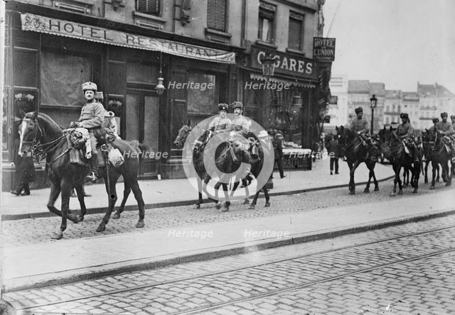 German Hussars in Antwerp, between c1914 and c1915. Creator: Bain News Service.
