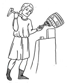 German Helmsmith at Work c1515. Artist: Hans Burgkmair, the Elder