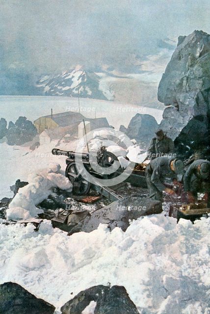 German high mountain battalion, Elbrus, Caucasus, south-east Russia, 1943. Artist: Unknown