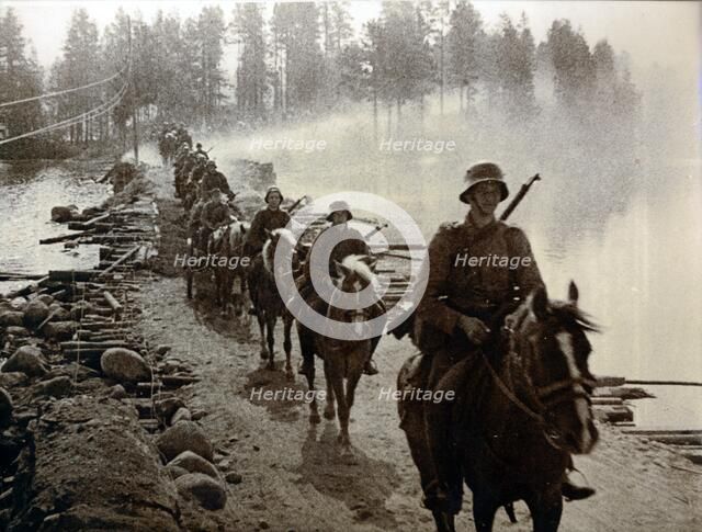 German Horse Cavalry, German/Russian front, c1942. Artist: Unknown