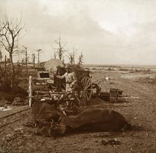 German horse-drawn vehicle, Tahure, northern France, c1914-c1918
