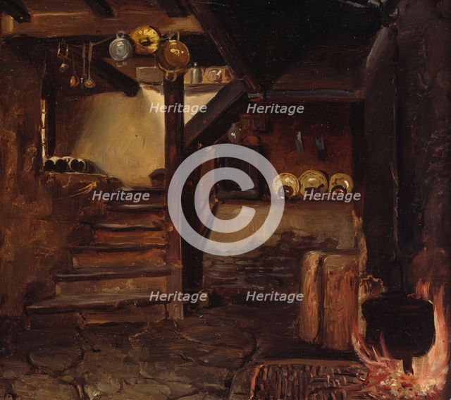 German Kitchen, c1834-1876. Creator: Adolph Tidemand.
