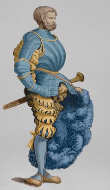 German Knight, 15th century, (1877). Creator: Burgmayer