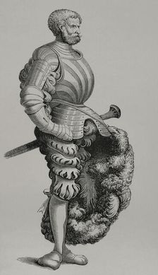 German Knight, 1877. Creators: Burgmayer, Unknown