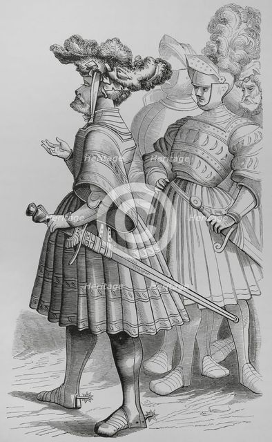 German Knights, 15th century, (1878). Creator: Unknown.