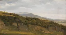 German Landscape with View towards a Broad Valley, ca. 1829-30. Creator: Ernst Christian Frederik Petzholdt