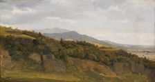 German Landscape with View towards a Broad Valley, ca. 1829-30. Creator: Ernst Christian Frederik Petzholdt