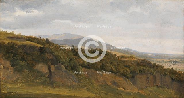 German Landscape with View towards a Broad Valley, ca. 1829-30. Creator: Ernst Christian Frederik Petzholdt.