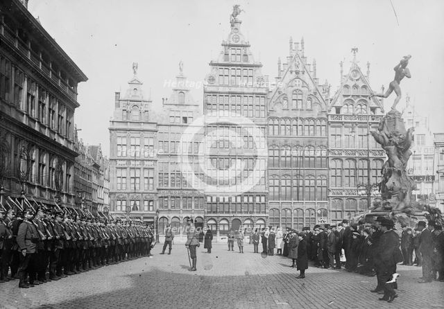 German Landsturm troops, Antwerp, between c1914 and c1915. Creator: Bain News Service.
