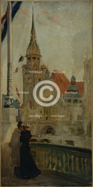 German pavilion at 1900 Universal Exhibition, 1900. Creator: Edouard Zawiski.