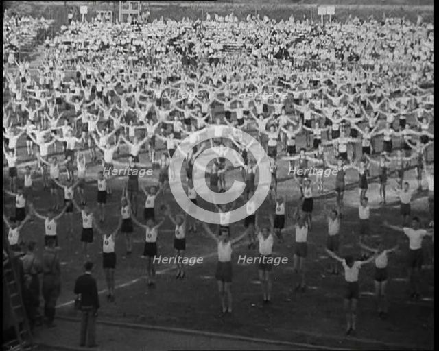 German People Exercising Outside, 1933. Creator: British Pathe Ltd.