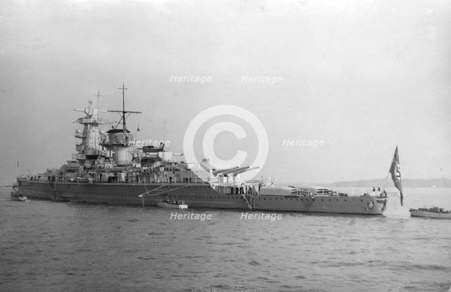 German pocket battleship 'Admiral Graf Spee', 1937. Artist: Unknown