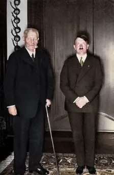 German President Paul von Hindenburg and Chancellor Adolf Hitler, c1933-c1934