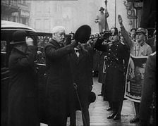 German President Paul von Hindenburg Greeting a Crowd, 1933. Creator: British Pathe Ltd