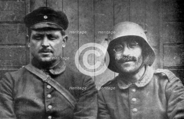 German prisoners taken by Canadian forces, Vimy, France, First World War, 1917. Artist: Unknown