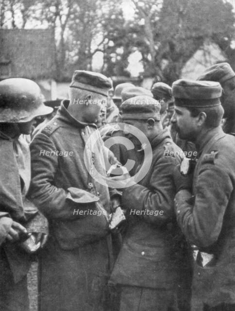 German prisoners taken on 18 April 1918, France. Artist: Unknown