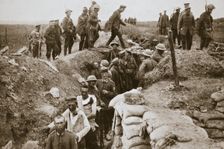 German prisoners brought in from Contalmaison, Somme campaign, France, World War I, 1916. Creator: Unknown