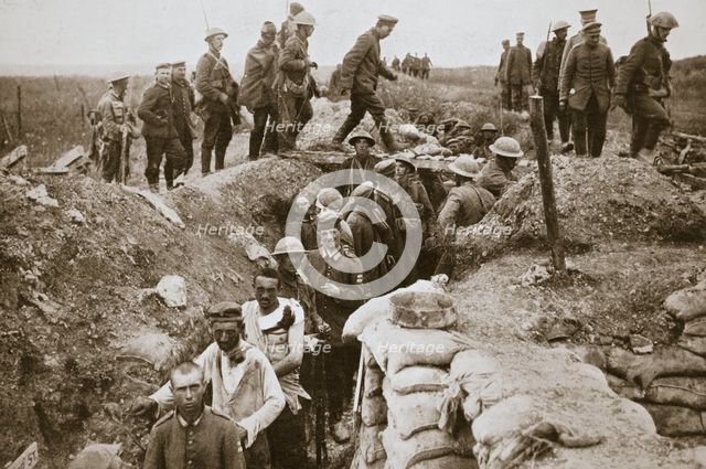 German prisoners brought in from Contalmaison, Somme campaign, France, World War I, 1916. Creator: Unknown.