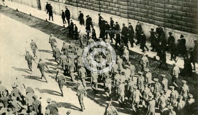 German prisoners from the SMS 'Magdeburg' in Petrograd, Russia...August 1914, (c1920). Creator: Unknown.