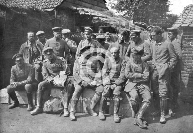 German prisoners of war, Ypres, Belgium, 1914. Artist: Unknown
