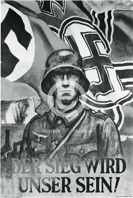 German propaganda poster during World War II "Victory is Ours". Creator: Unknown.