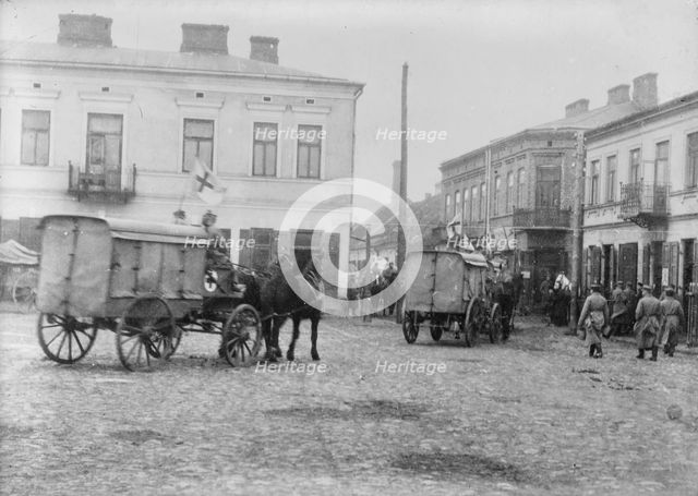 German Red Cross in Skiernewice, between c1910 and c1915. Creator: Bain News Service.