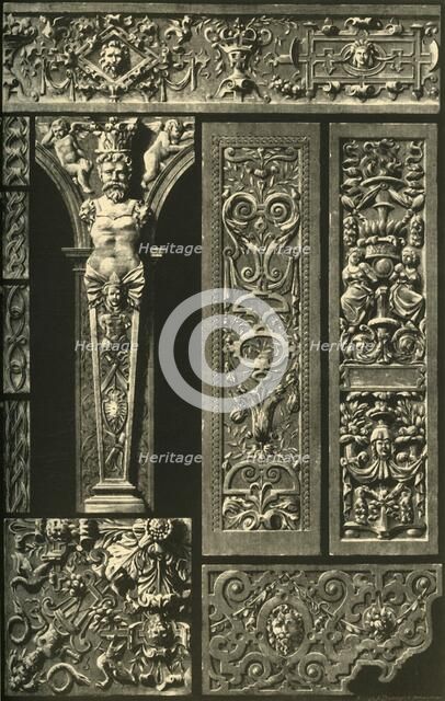 German Renaissance ornament in stone and wood, (1898). Creator: Unknown.