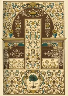 German Renaissance ceiling and wall painting, (1898). Creator: Unknown