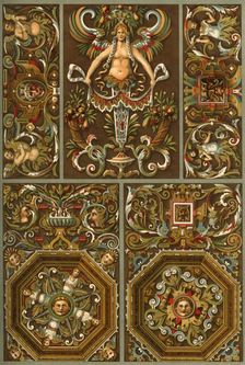 German Renaissance painted plaster ornament, (1898). Creator: Unknown