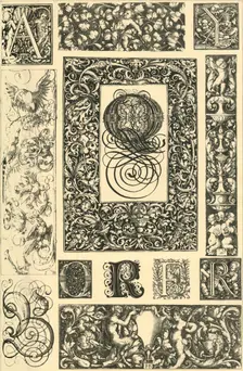 German Renaissance typographic ornaments, (1898). Creator: Unknown