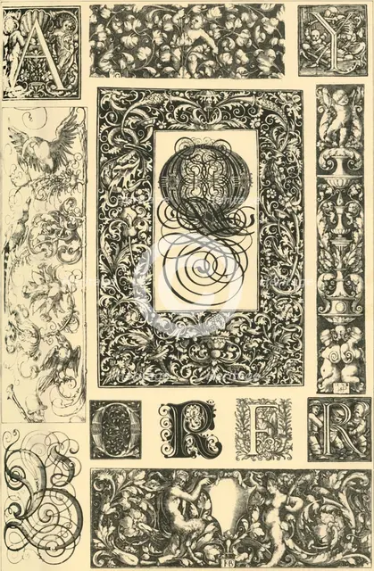 German Renaissance typographic ornaments, (1898). Creator: Unknown.