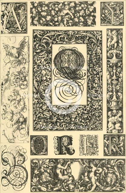 German Renaissance typographic ornaments, (1898). Creator: Unknown.