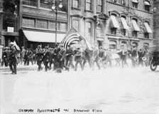German Reservists in Broadway [i.e., Fifth Avenue], 4 Aug 1914. Creator: Bain News Service