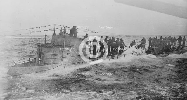 German submarine surrenders to U.S. Navy, 1917. Creator: Bain News Service.