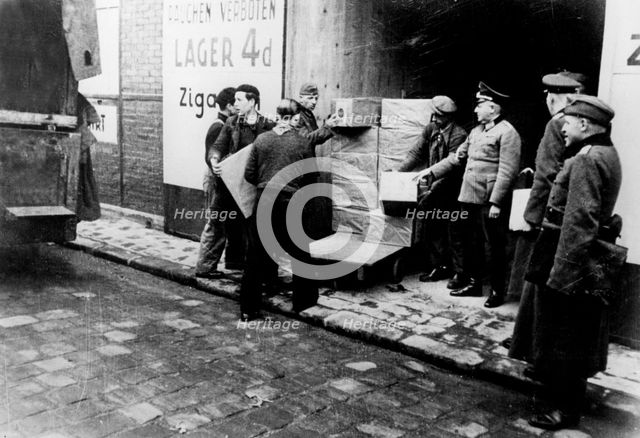 German supply depot, occupied Paris, February 1941. Artist: Unknown