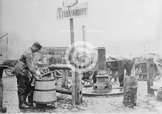 German Sanitary sign near Lodz, between 1914 and c1915. Creator: Bain News Service.