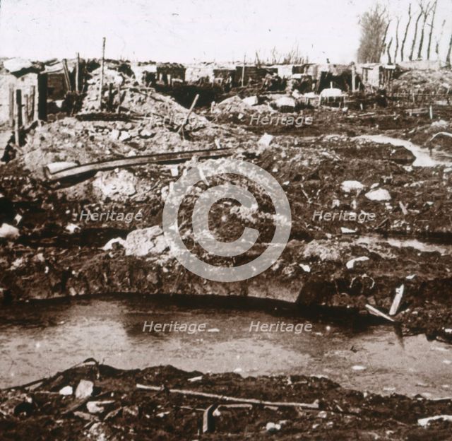 German shelter, Noordschote, Flanders, Belgium, c1914-c1918. Artist: Unknown.