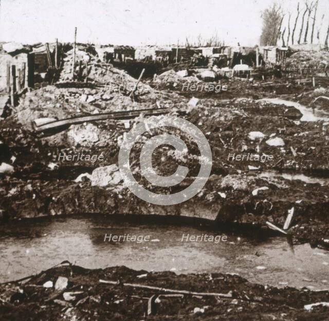 German shelter, Noordschote, Flanders, Belgium, c1914-c1918. Artist: Unknown.