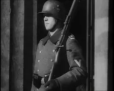 German Soldier Standing Guard, 1933. Creator: British Pathe Ltd