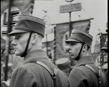 German Soldiers Marching, 1930s. Creator: British Pathe Ltd