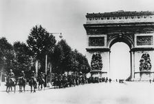 German soldiers marching through Paris, 14 June 1940