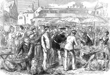 German soldiers marketing at Rheims, 1872. Creator: Unknown