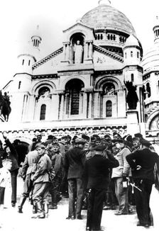 German soldiers outside the Sacre Coeur, Montmartre, Paris, 10 October 1940