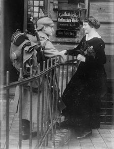 German soldier's "Auf Wiedersehen", 27 Jan 1915. Creator: Bain News Service