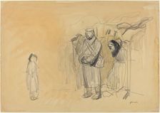 German Soldiers and French Child, c. 1914/1919. Creator: Jean Louis Forain