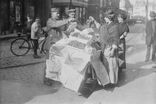 German soldiers buying fruit, Belgium, 1915. Creator: Bain News Service